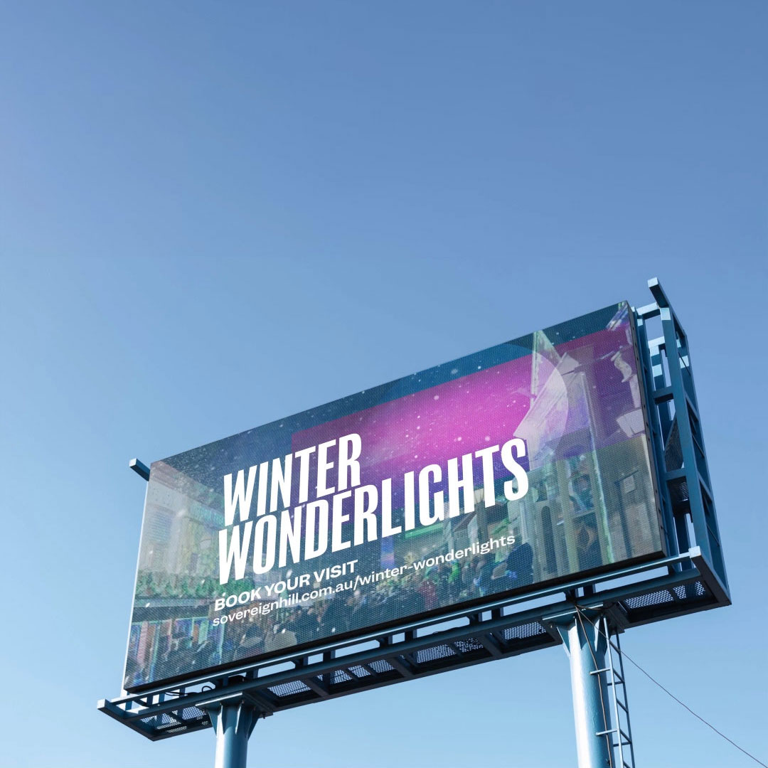 Sovereign Hill - Winter Wonderlights digital billboard mock up